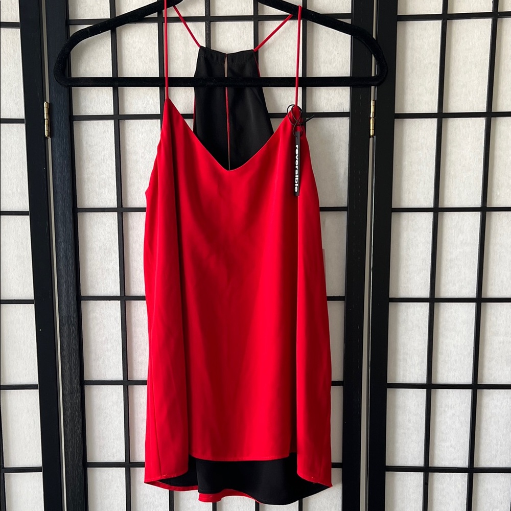 Red OR Black Strappy Reversible Top